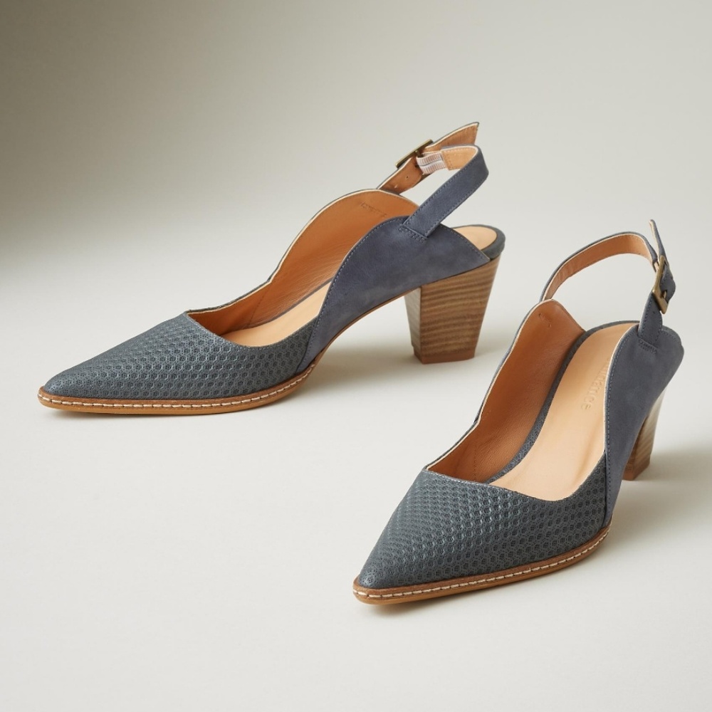 🌿Pointed Toe Smokey-Grey Slingback Sandals🌿